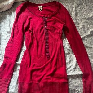 Free people long sleeve knit dress/top
